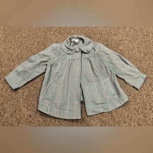 Liz Lange Maternity Target Jacket XS snap closure button neck 3/4 sleeve EUC
